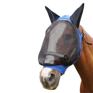 Full Face Mesh Anti-UV Anti Fly Mask With Ears Accessories Horse Riding Breathable Meshed Protector Horse Ear Horse Mask