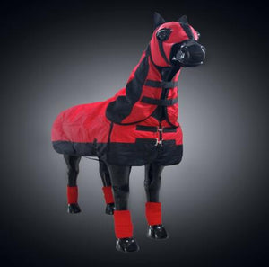 Windproof Horse-clothes Detachable horsecloth Horse Clothing Rug with head cover and leggings
