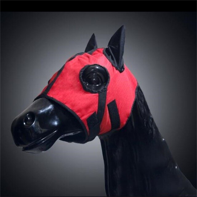 Waterproof windproof horse head cover Fly mask breathable cotton Horse eye mask