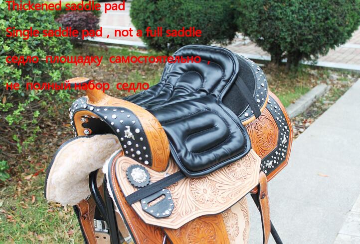 Black Horse Riding Saddle Pad Soft Equestrian Seat Pad Horse Riding Equipment Pu material discount price