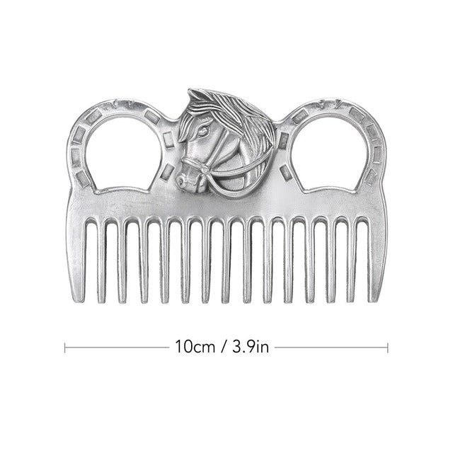 Professional Aluminum Alloy Horse Comb Tool Equipment For Horse Care Products Mane Tail Pulling Comb Horse Grooming Tool