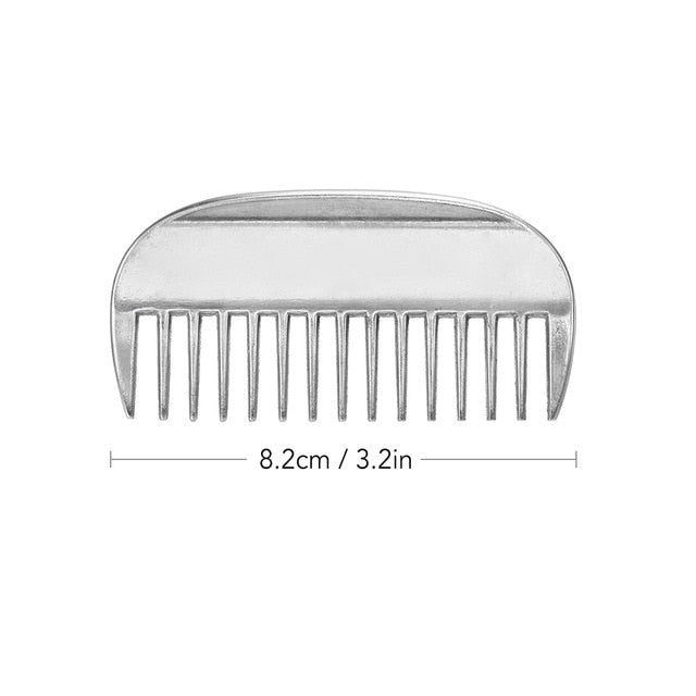 Genuine Horse Comb Aluminum Alloy Horse Cleaning Tool Mane Tail Pulling Combs Grooming Equipment Horse Care Accessories 3.2-6.5"