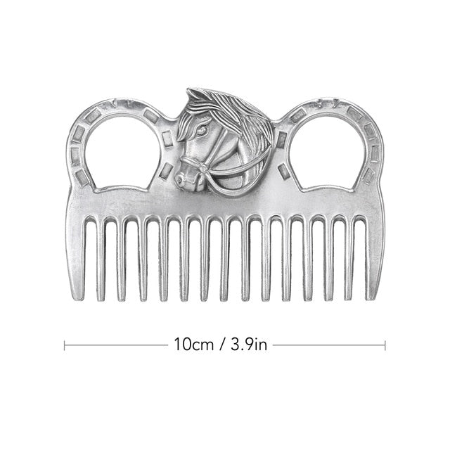 Genuine Horse Comb Aluminum Alloy Horse Cleaning Tool Mane Tail Pulling Combs Grooming Equipment Horse Care Accessories 3.2-6.5"