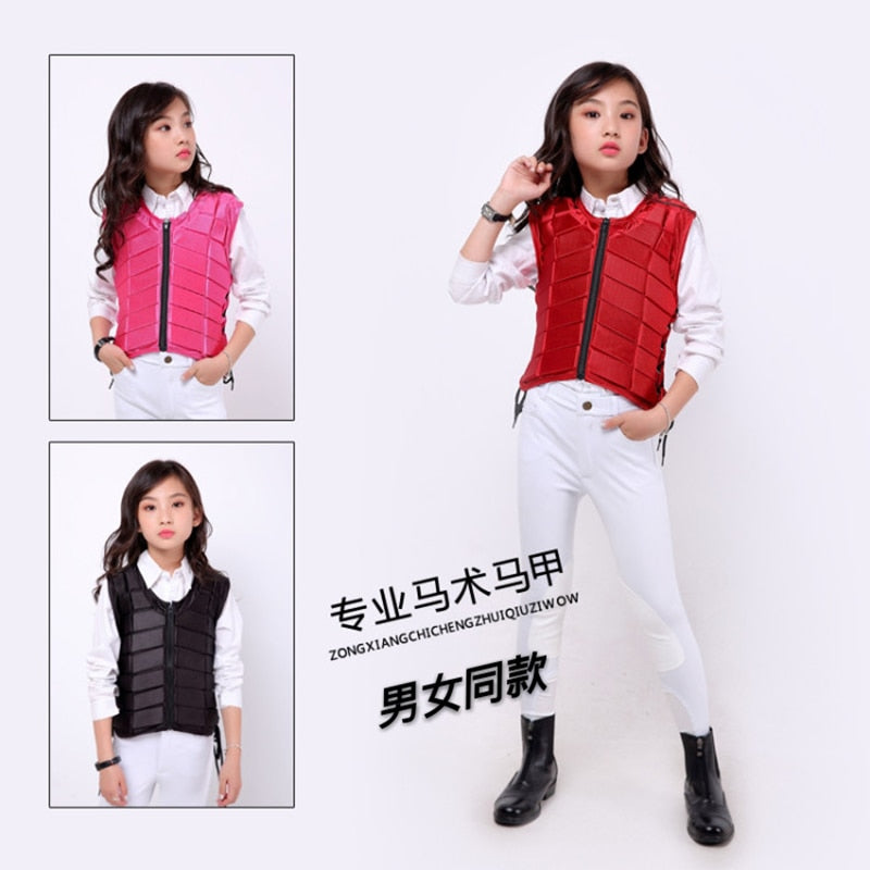 For Kids baby youth Safety Equestrian Horse Riding Vest Protective Body Protector Shock Absorption Jacket Sportswear Racing A