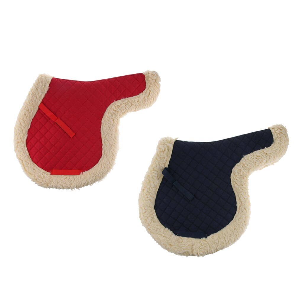 2Pcs Soft Fleece Lining Saddle Pad for Horse Riding, Dressage, Training, Showing